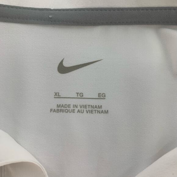 Nike Dri-Fit Mens Short Sleeve Golf Shirt White Size XL - Picture 12 of 13